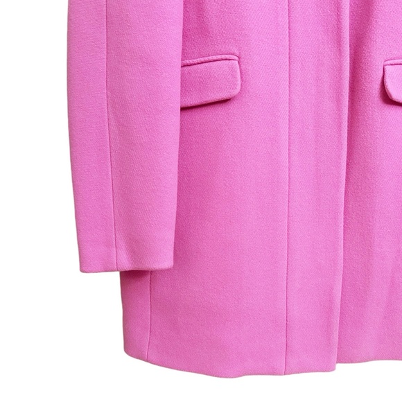 J. Crew Cocoon Coat Wool Italian Stadium Cloth Nello Gori Pink - Picture 4 of 7